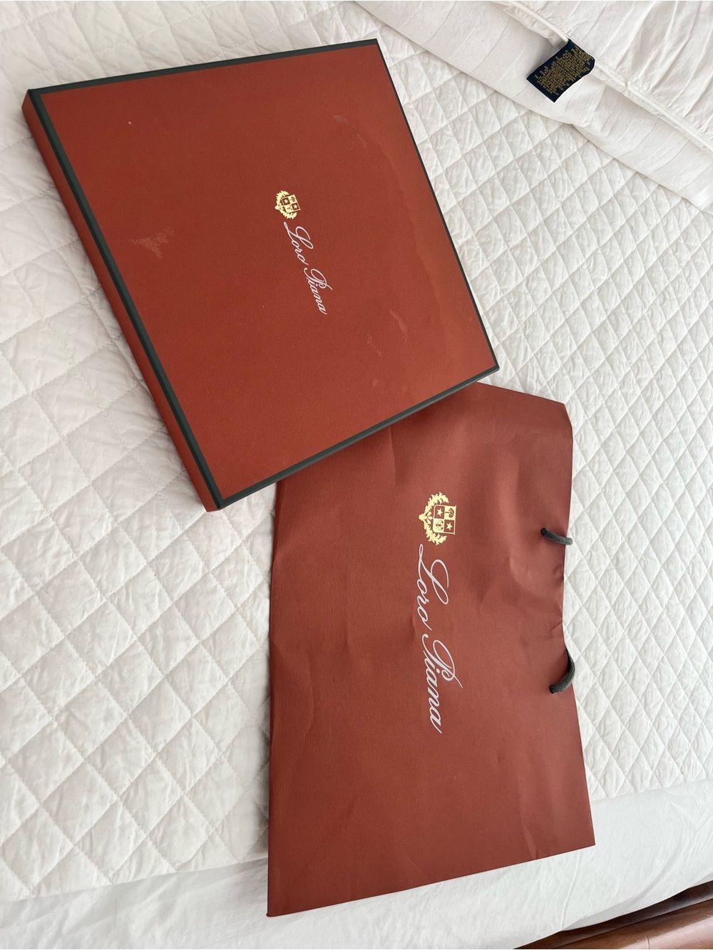 Loro Piana π― cashmere Knit Scarf Brown / Taupe-y sparkle - Picture 2 of 6